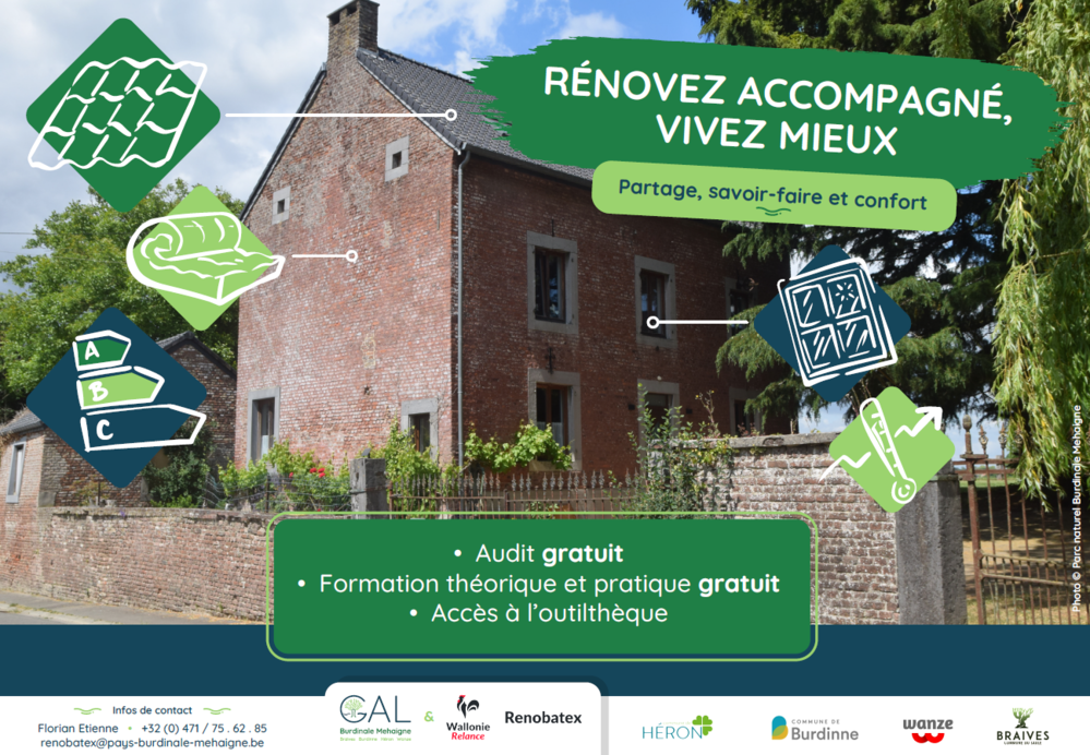 Des travaux en vue ? Le GAL Burdinale Mehaigne organise des formations pour rénover soi-même son logement 