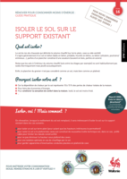 16. Isoler le sol sur le support existant 